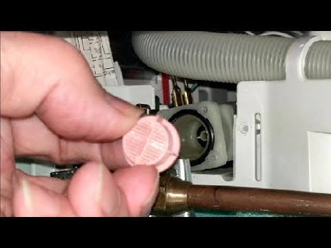 How to clean and maintain a dishwashers water valve?