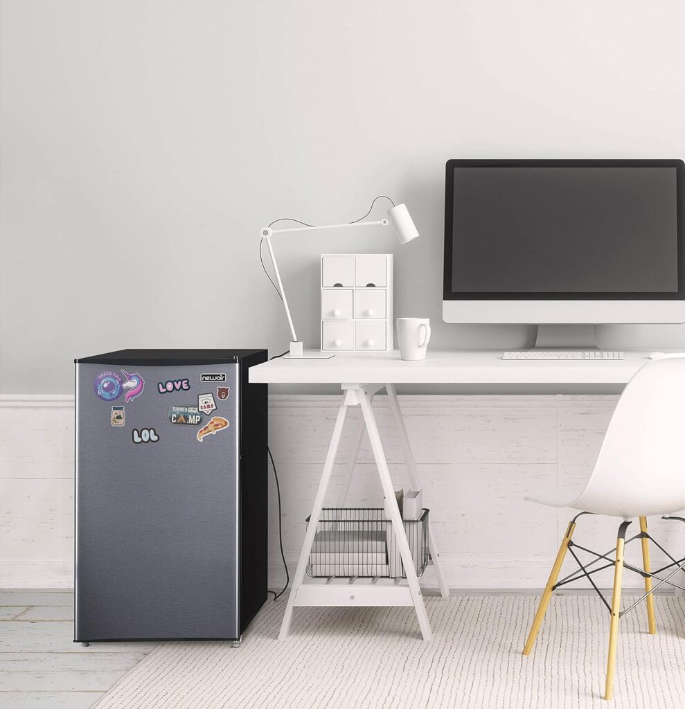NewAir 3.3 Cu. Ft. Compact Mini Refrigerator with Freezer, Can Dispenser and Energy Star, Perfect for Dorm Rooms, Bedrooms, Home Offices, and RV Vans
