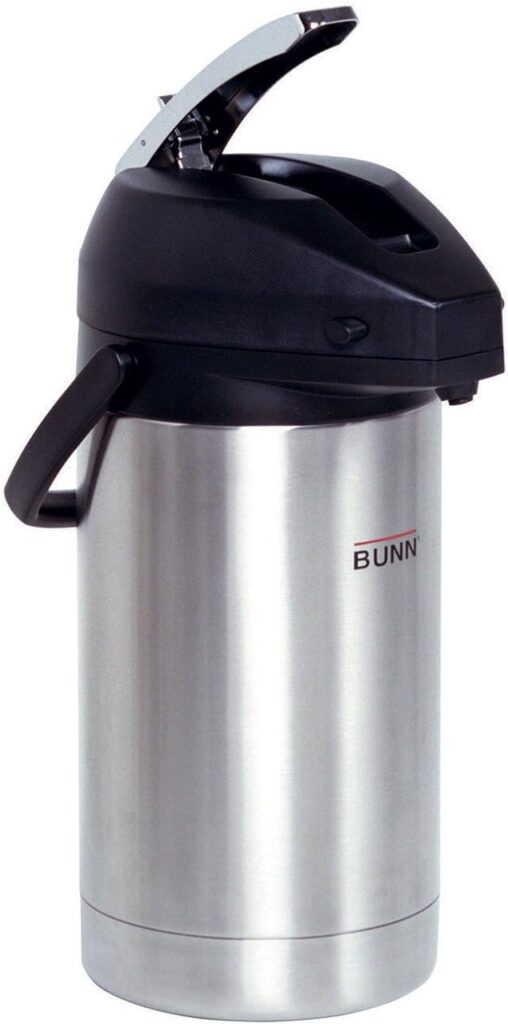 BUNN 32130.0000 3.0-Liter Lever-Action Airpot, Stainless Steel (Thrее Расk)