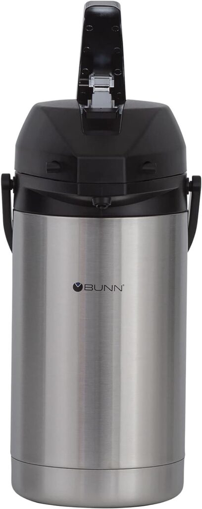 BUNN 32130.0000 3.0-Liter Lever-Action Airpot, Stainless Steel (Thrее Расk)