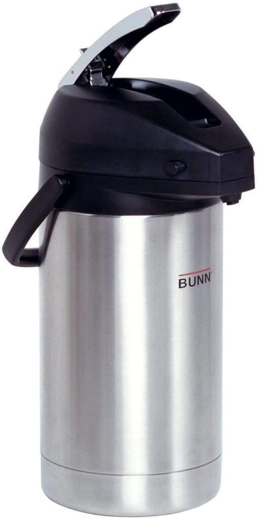 BUNN 32130.0000 3.0-Liter Lever-Action Airpot, Stainless Steel (Thrее Расk)