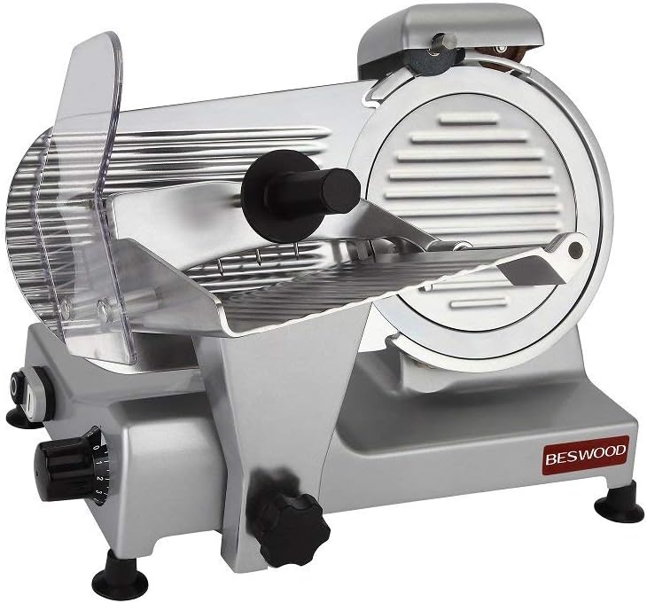 BESWOOD 9 Premium Chromium-plated Steel Blade Electric Deli Meat Cheese Food Slicer Commercial and for Home Use 240W BESWOOD220