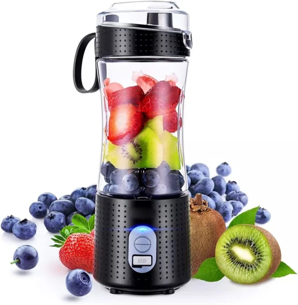 KRHINO Juicers, Fruit Juicer Blender Portable USB Personal Food Milk Smoothie Maker Mixer Cup for Home Travel Office