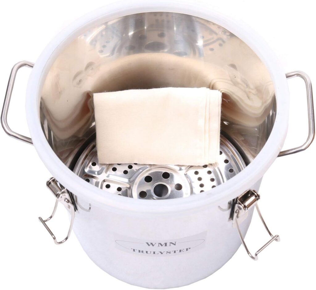 YUEWO 2 Pots Stainless Steel Still 8Gal/30Liters Water Alcohol Distiller Home Brew Kit Wine Making Supplies for DIY Brandy Whisky Vodka Distilled Water, Silver