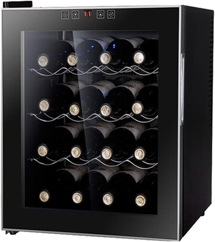 ROLTIN 16 Bottle Compressor Wine Cabinet Refrigerator, Built-in Independent Wine Cellar, Digital Temperature Control, Tempered Glass Door