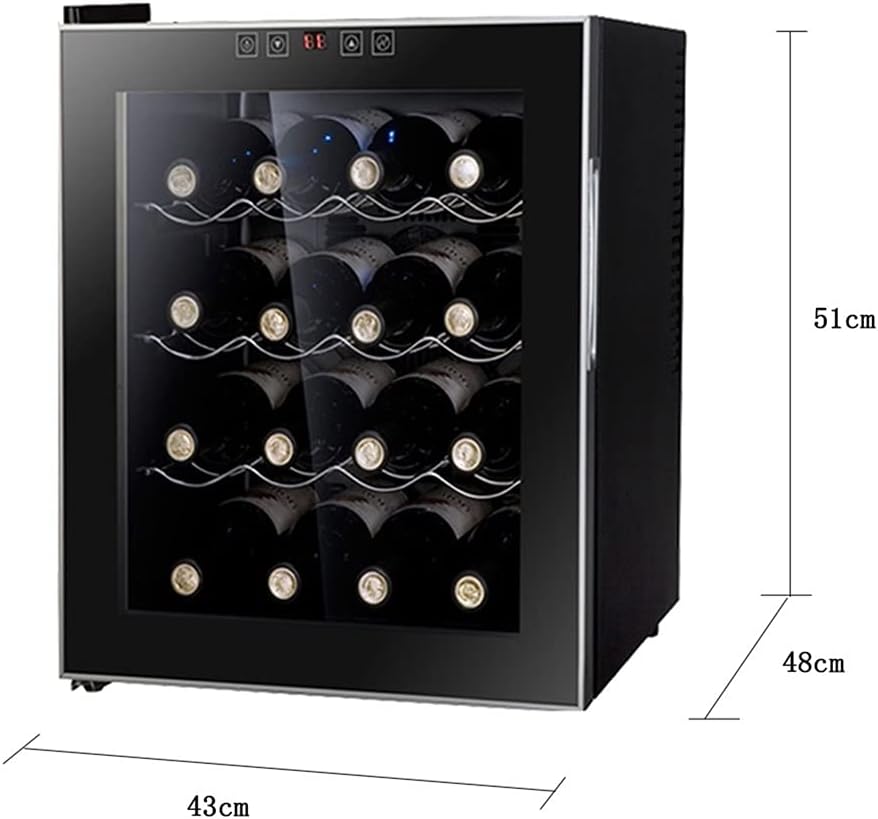 ROLTIN 16 Bottle Compressor Wine Cabinet Refrigerator, Built-in Independent Wine Cellar, Digital Temperature Control, Tempered Glass Door