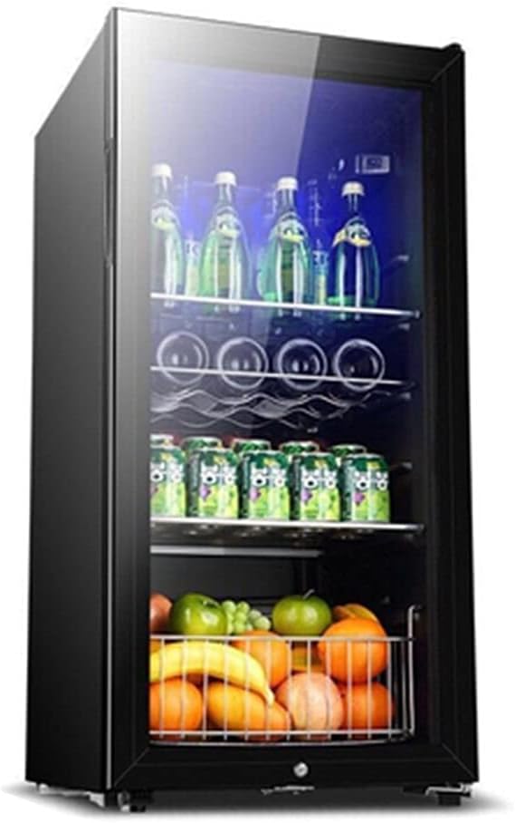 ROLTIN 24 Bottle Compressor Wine Cabinet Refrigerator, Large Independent Wine Cellar, with Lock, Temperature Control Refrigerator, Tempered Glass Door