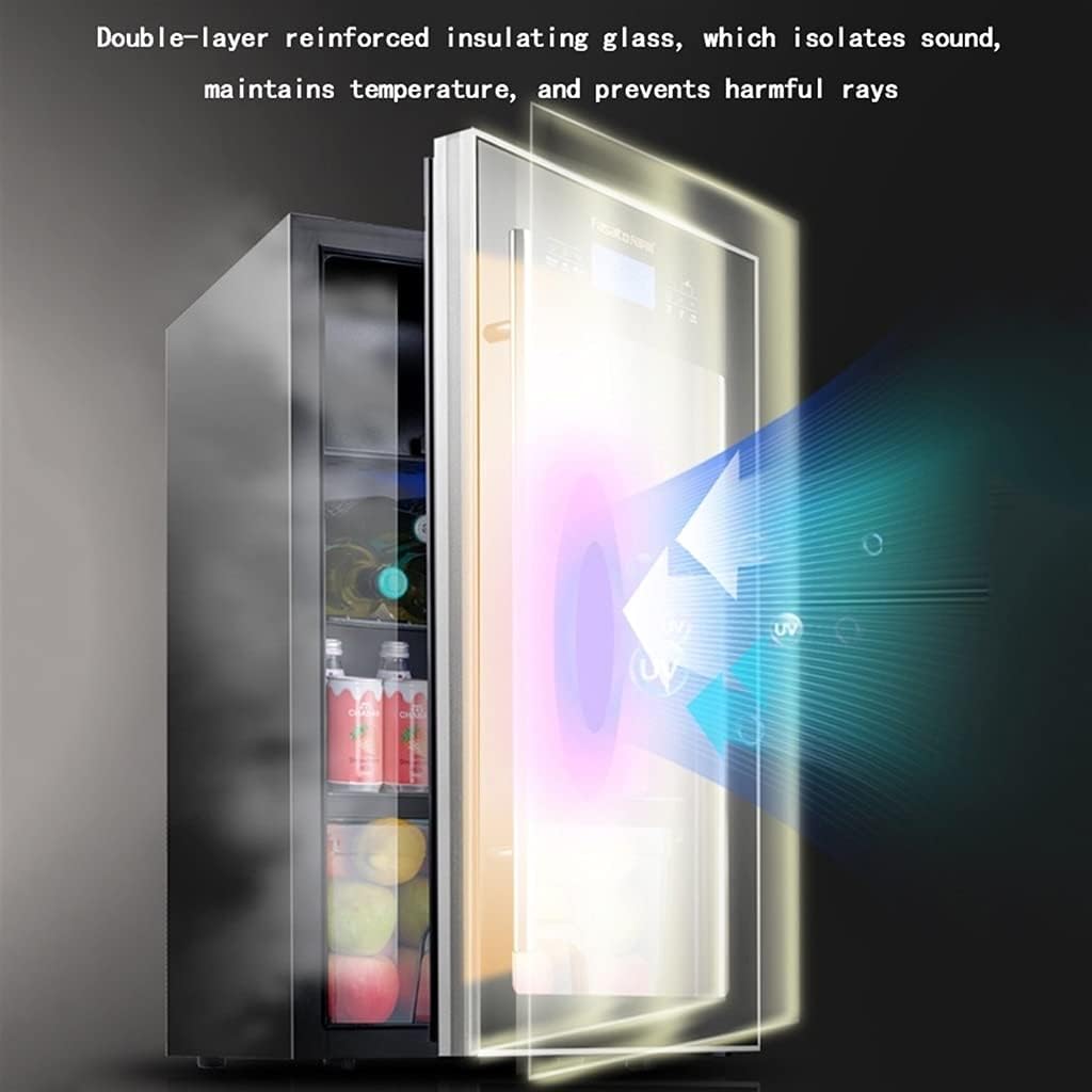 ROLTIN 24 Bottle Compressor Wine Cabinet Refrigerator, Large Independent Wine Cellar, with Lock, Temperature Control Refrigerator, Tempered Glass Door