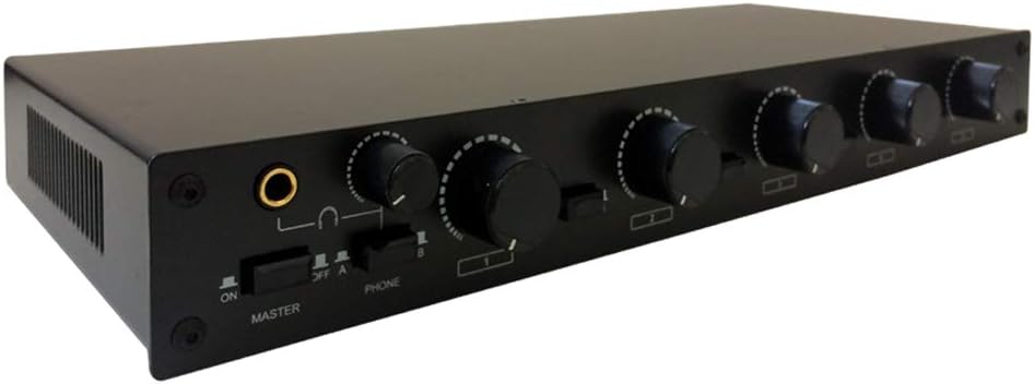 Professional 5-Zone Stereo Speaker Distribution Controller with Volume Controls