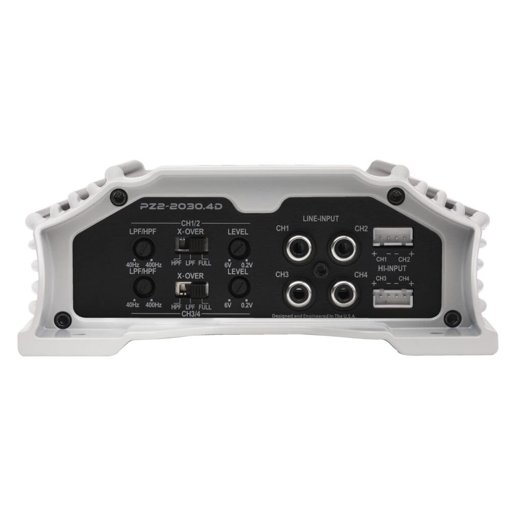 Crunch PZ2-2030.4D POWERZONE 2000 Watt Mono Amplifier, 4-Channel Car Audio Amplifier, Bass Remote Included